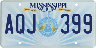 MS license plate AQJ399