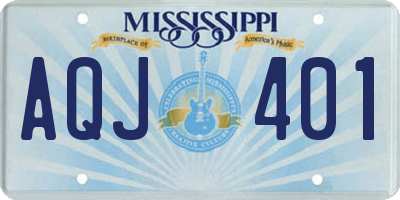 MS license plate AQJ401