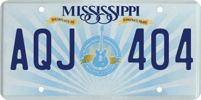 MS license plate AQJ404