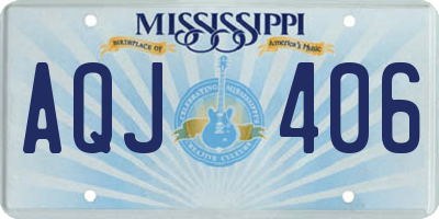 MS license plate AQJ406