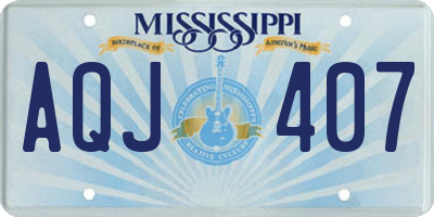 MS license plate AQJ407