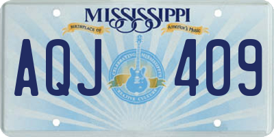 MS license plate AQJ409