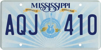 MS license plate AQJ410