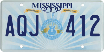 MS license plate AQJ412