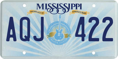 MS license plate AQJ422