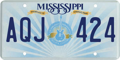MS license plate AQJ424
