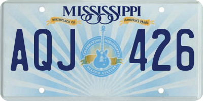 MS license plate AQJ426
