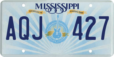 MS license plate AQJ427