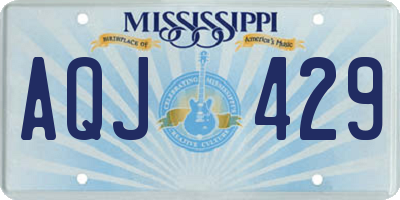 MS license plate AQJ429