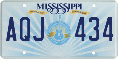 MS license plate AQJ434