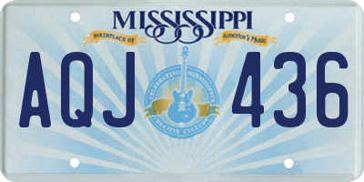 MS license plate AQJ436