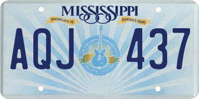 MS license plate AQJ437