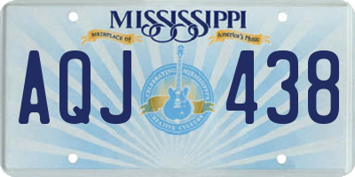 MS license plate AQJ438