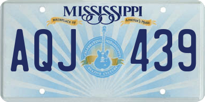 MS license plate AQJ439
