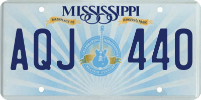 MS license plate AQJ440