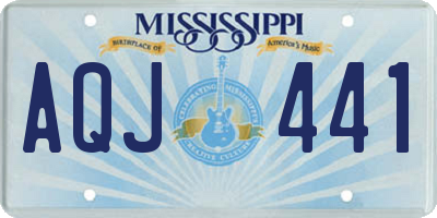 MS license plate AQJ441
