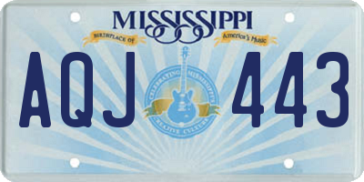 MS license plate AQJ443