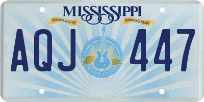 MS license plate AQJ447