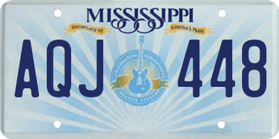 MS license plate AQJ448