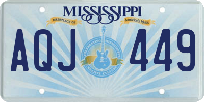MS license plate AQJ449