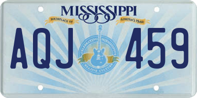 MS license plate AQJ459