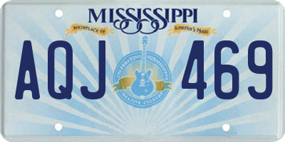 MS license plate AQJ469