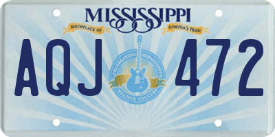 MS license plate AQJ472