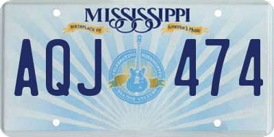 MS license plate AQJ474