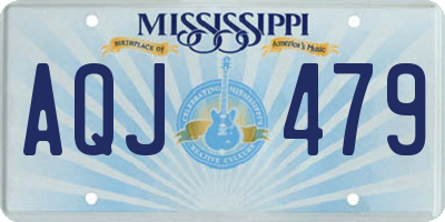MS license plate AQJ479