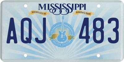 MS license plate AQJ483