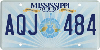 MS license plate AQJ484