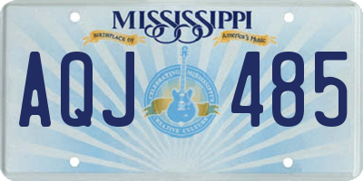 MS license plate AQJ485