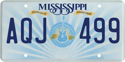 MS license plate AQJ499