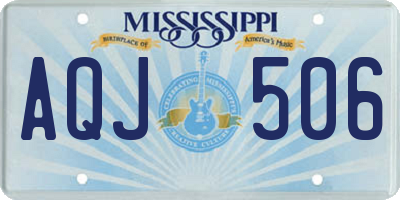 MS license plate AQJ506