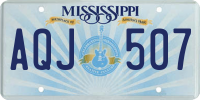 MS license plate AQJ507