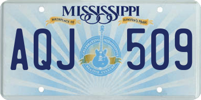 MS license plate AQJ509