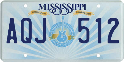 MS license plate AQJ512
