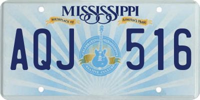 MS license plate AQJ516