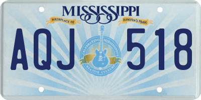MS license plate AQJ518