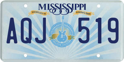 MS license plate AQJ519