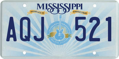 MS license plate AQJ521