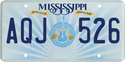 MS license plate AQJ526
