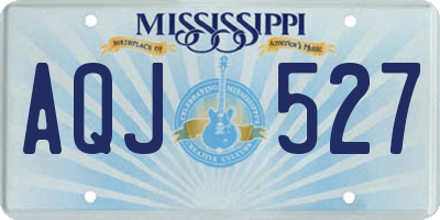 MS license plate AQJ527