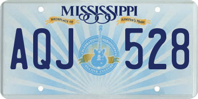 MS license plate AQJ528