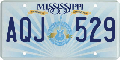 MS license plate AQJ529