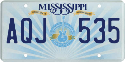MS license plate AQJ535