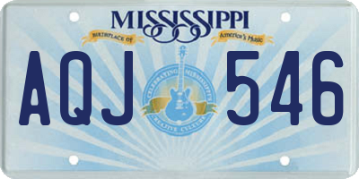 MS license plate AQJ546
