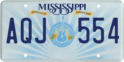 MS license plate AQJ554
