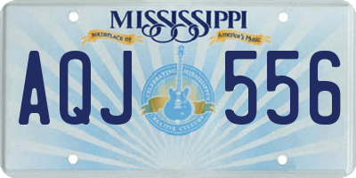 MS license plate AQJ556