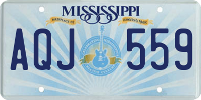 MS license plate AQJ559